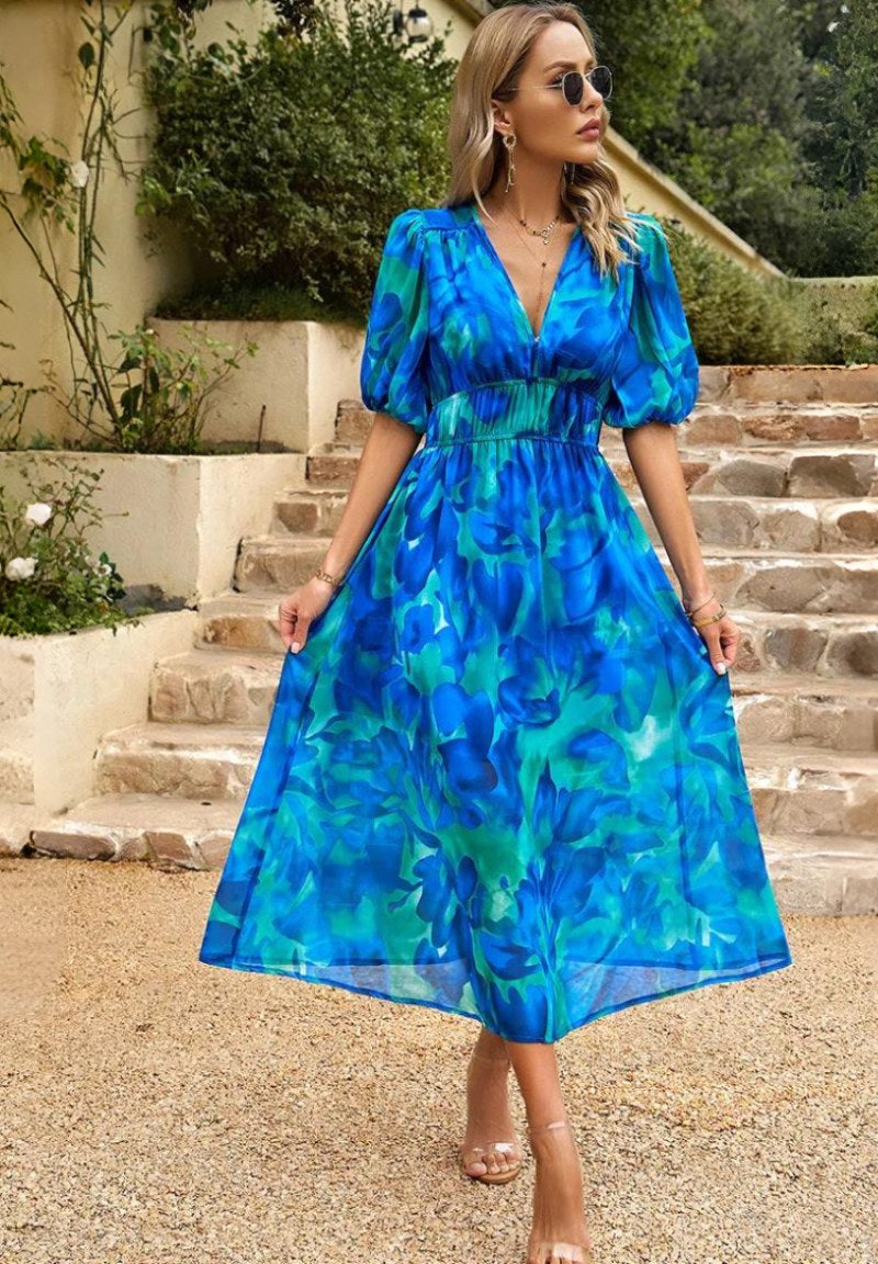 Rachel | Women's Elegant Floral Midi Dress - image 5