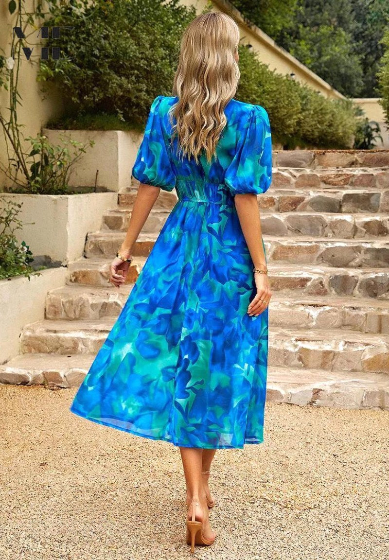 Rachel | Women's Elegant Floral Midi Dress - image 6