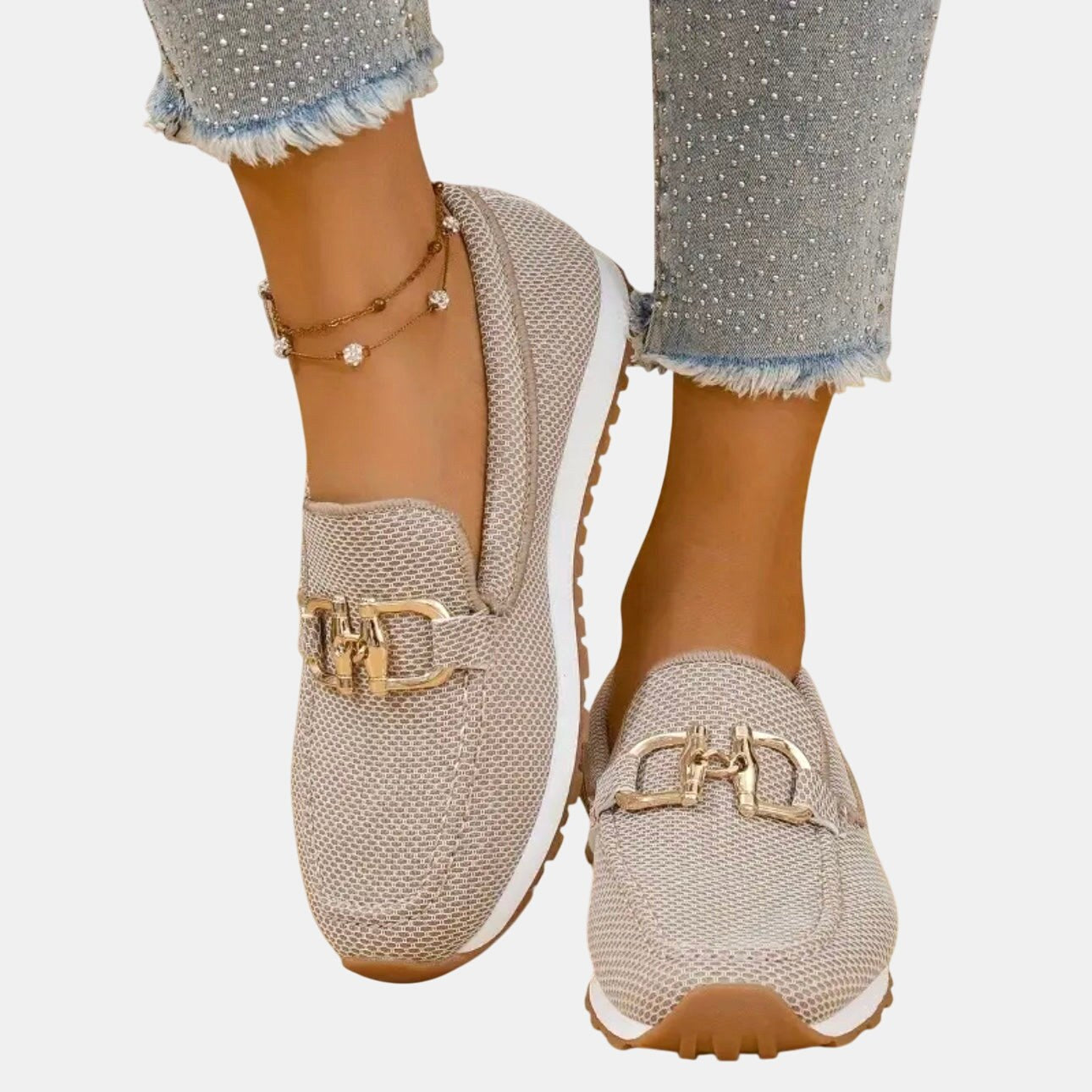 Rachel | Women's Loafer Sneakers - Beige
