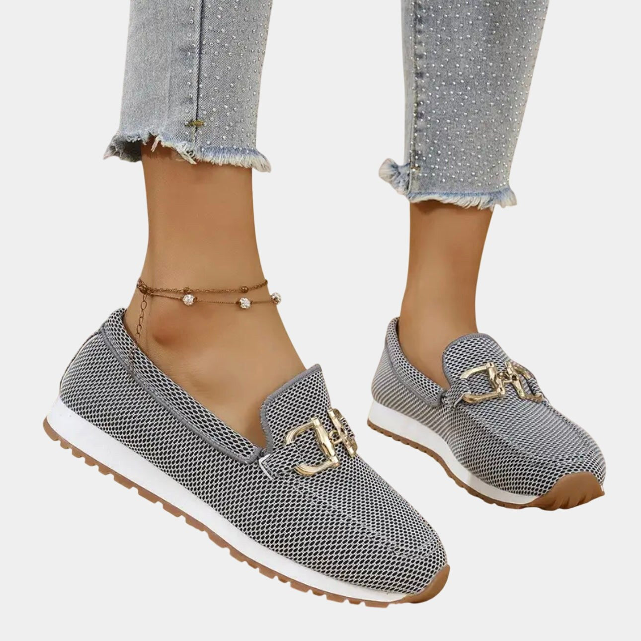 Rachel | Women's Loafer Sneakers - Gray