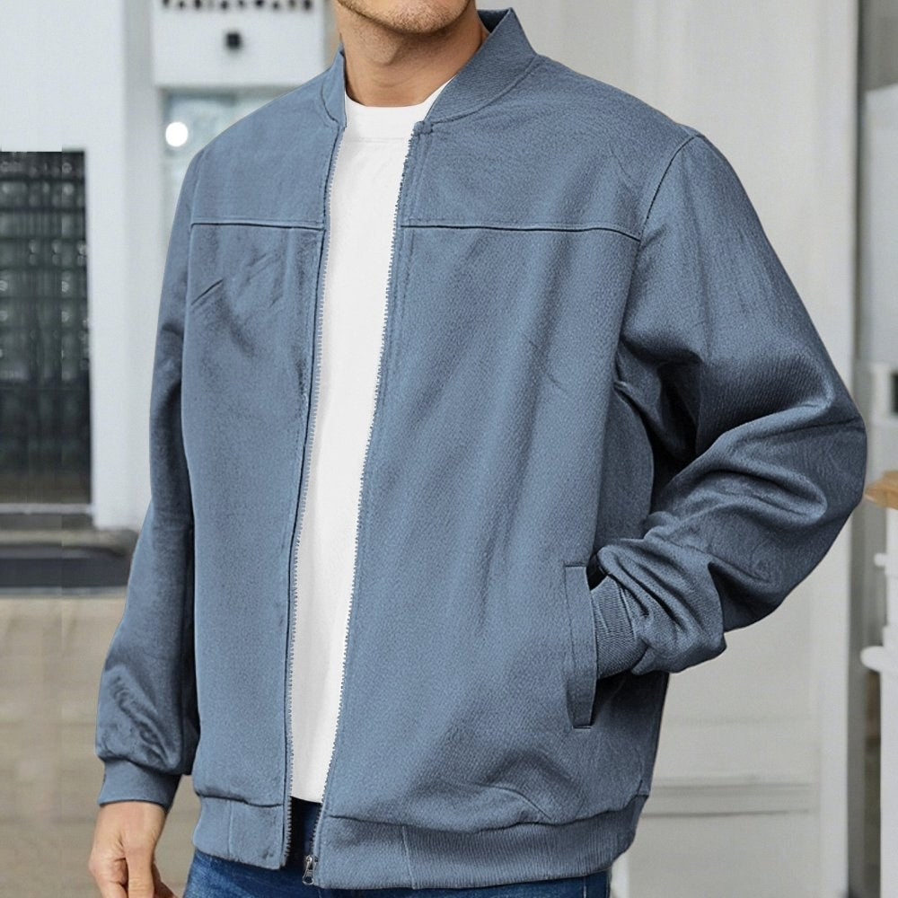 Ralph | Men's Suede Bomber Jacket – an Elegant Autumn Jacket | The Dress Cellar