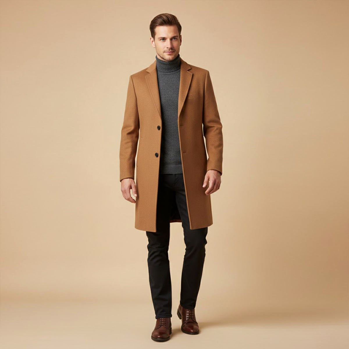 Reid | Men's Tailored Long Coat, Smart Winter Coat | The Dress Cellar