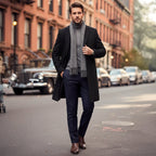 Reid | Men's Tailored Long Coat, Smart Winter Coat | The Dress Cellar