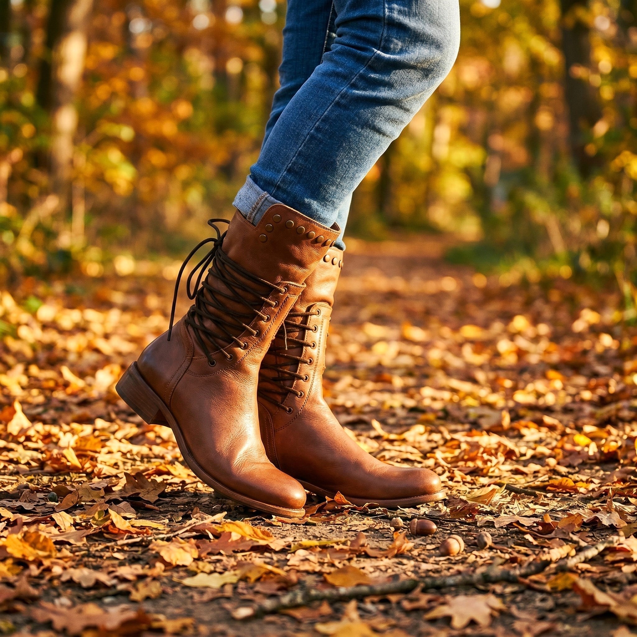 Remington | Women's Studded Lace-Up Mid-Calf Boots - image 20