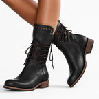 Remington | Women's Studded Lace-Up Mid-Calf Boots - image 4