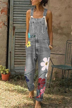 Riley | Women's Floral Denim Overalls - image 1