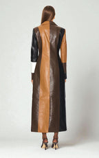 Denise | Women's Leather Jacket with Quilted Panels, Fitted Fall Jacket | The Dress Cellar