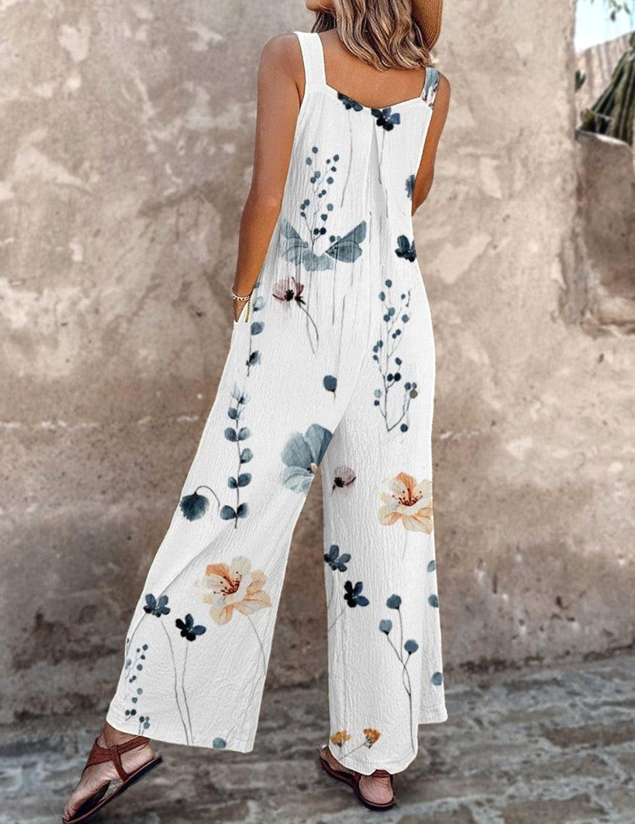 Riley | Women's Printed Denim Jumpsuit - image 11
