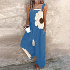 Riley | Women's Printed Denim Jumpsuit - image 4