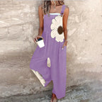 Riley | Women's Printed Denim Jumpsuit - image 6