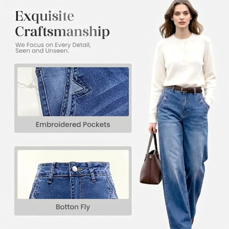 Riley | Women's Retro High-Rise Wide-Leg Jeans - image 10