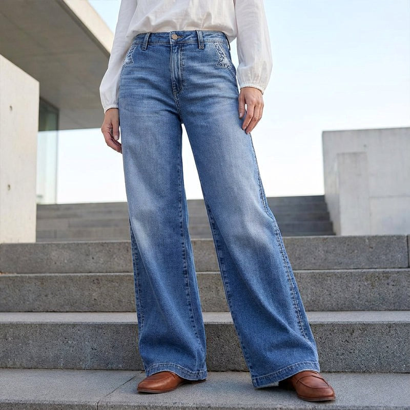 Riley | Women's Retro High-Rise Wide-Leg Jeans - image 13