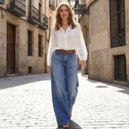Riley | Women's Retro High-Rise Wide-Leg Jeans - image 5