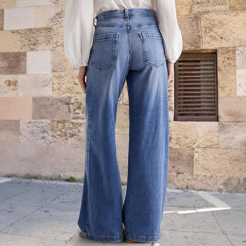 Riley | Women's Retro High-Rise Wide-Leg Jeans - image 6