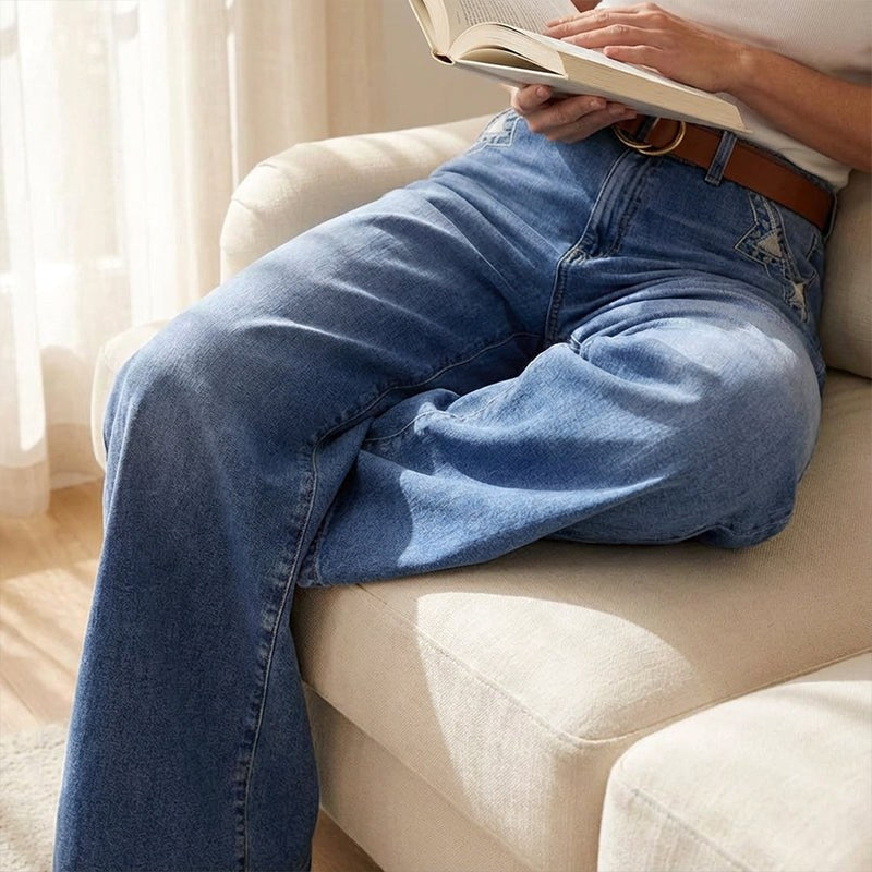 Riley | Women's Retro High-Rise Wide-Leg Jeans - image 8