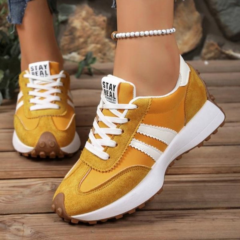 Riley | Women's Retro Platform Lace-Up Sneakers - image 10