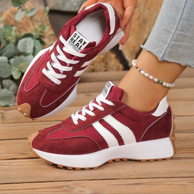 Riley | Women's Retro Platform Lace-Up Sneakers - image 7