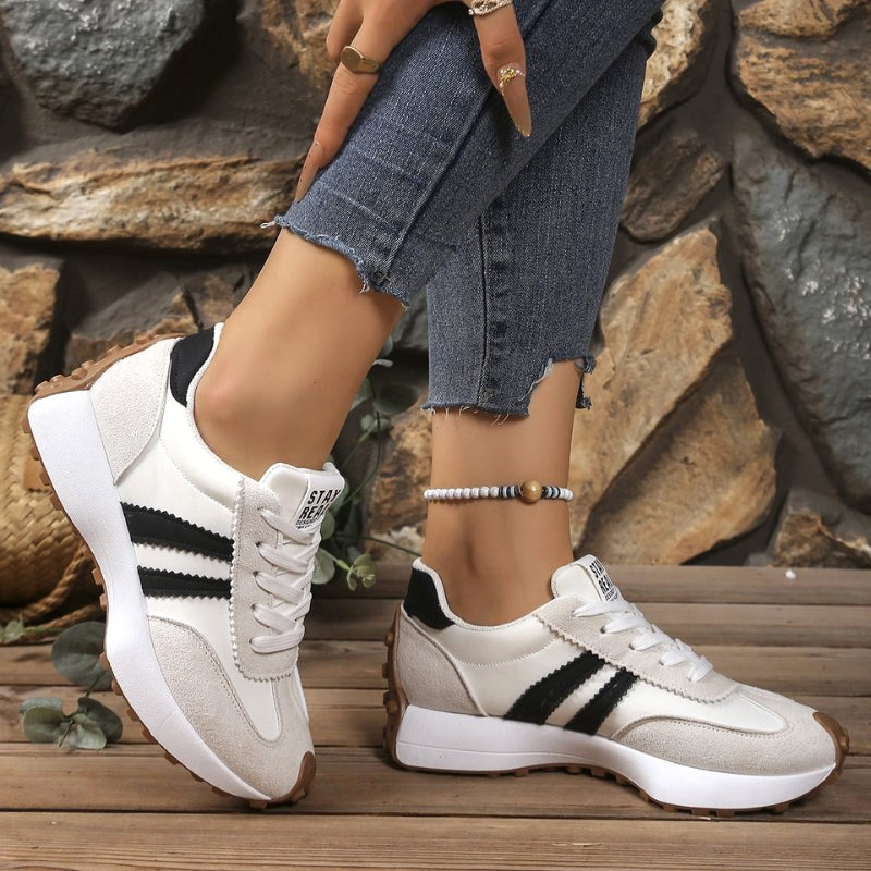 Riley | Women's Retro Platform Lace-Up Sneakers - image 8