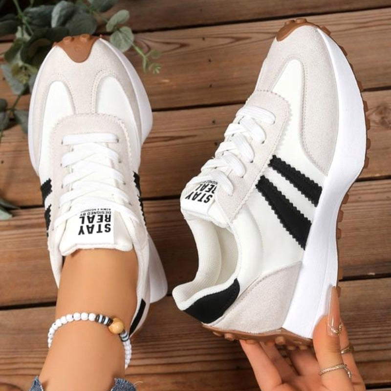 Riley | Women's Retro Platform Lace-Up Sneakers - image 9