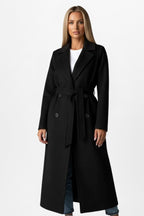 Roseline | Women's Double-Breasted Long Coat, Tailored Autumn Coat | The Dress Cellar