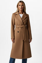 Roseline | Women's Double-Breasted Long Coat, Tailored Autumn Coat | The Dress Cellar