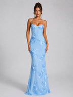 Rosie | Women's Floral Corset Maxi Dress, Sculpted Occasion Dress | The Dress Cellar