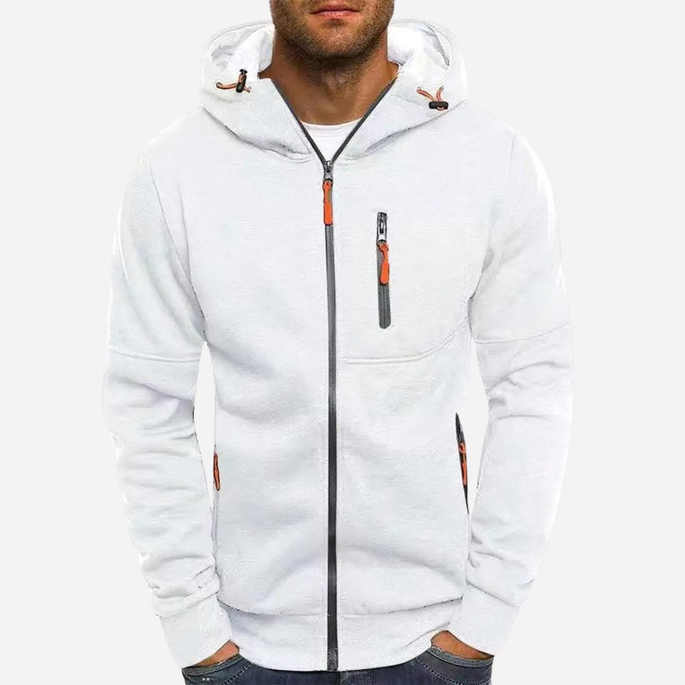 Ross | Men's Zip-Up Hoodie, Relaxed-Fit Autumn Jumper | The Dress Cellar