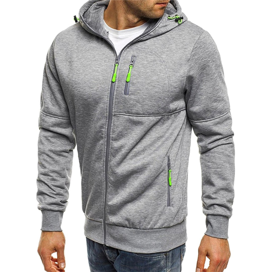 Ross | Men's Zip-Up Hoodie, Relaxed-Fit Autumn Jumper | The Dress Cellar