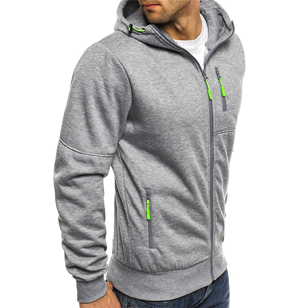 Ross | Men's Zip-Up Hoodie, Relaxed-Fit Autumn Jumper | The Dress Cellar