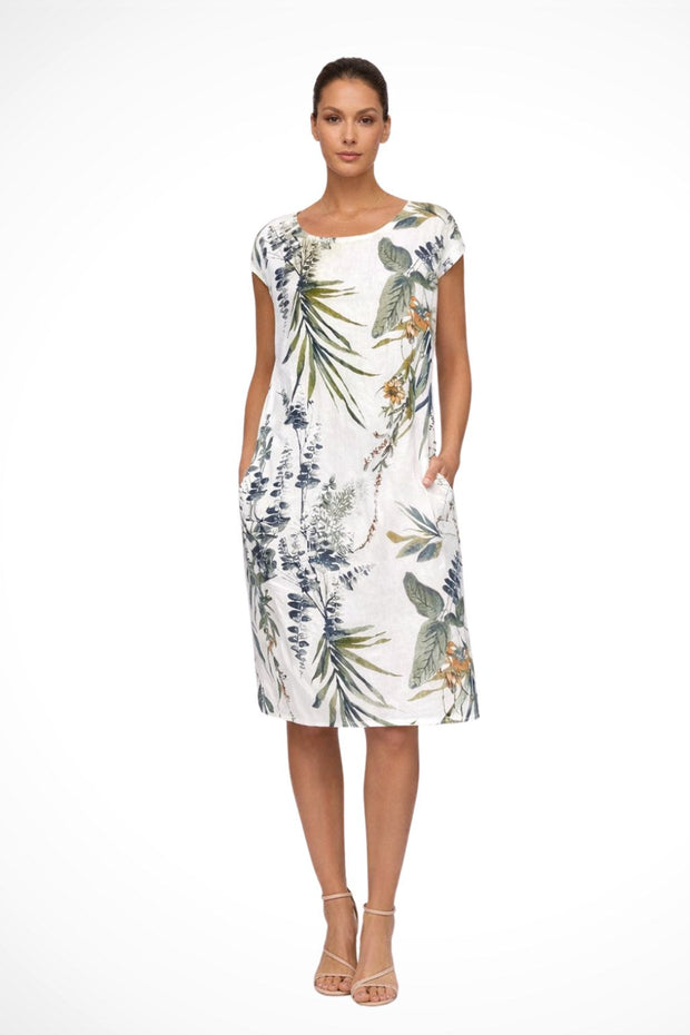 Rowan | Women's Botanical Print Sleeveless Shift Dress - image 1