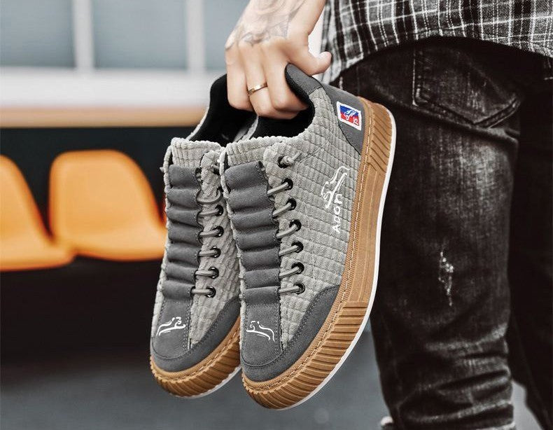 George | Men's Lace-Up Sneakers with Quilted Upper, Chunky Sole Sneakers | The Dress Cellar