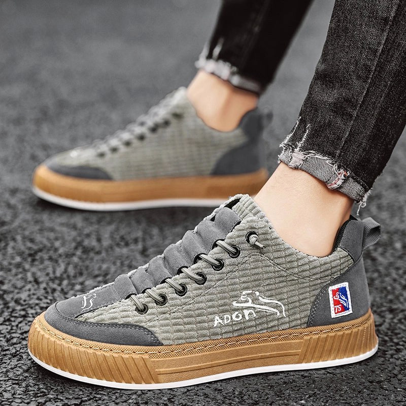 George | Men's Lace-Up Sneakers with Quilted Upper, Chunky Sole Sneakers | The Dress Cellar