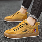George | Men's Lace-Up Sneakers with Quilted Upper, Chunky Sole Sneakers | The Dress Cellar