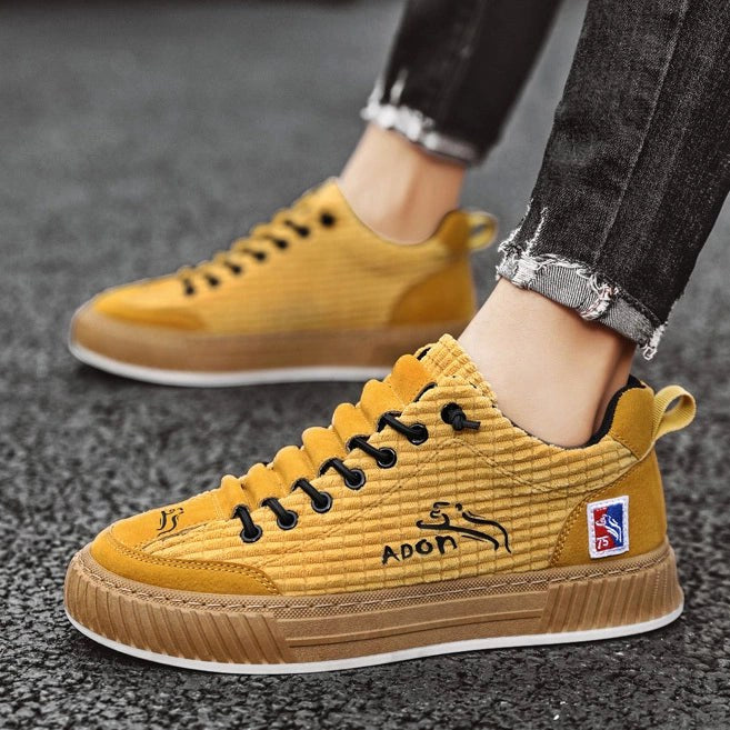 George | Men's Lace-Up Sneakers with Quilted Upper, Chunky Sole Sneakers | The Dress Cellar
