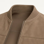 Ryan | Men's Suede Bomber Jacket, Tailored Autumn Jacket | The Dress Cellar | Blue