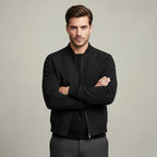 Ryan | Men's Suede Bomber Jacket, Tailored Autumn Jacket | The Dress Cellar