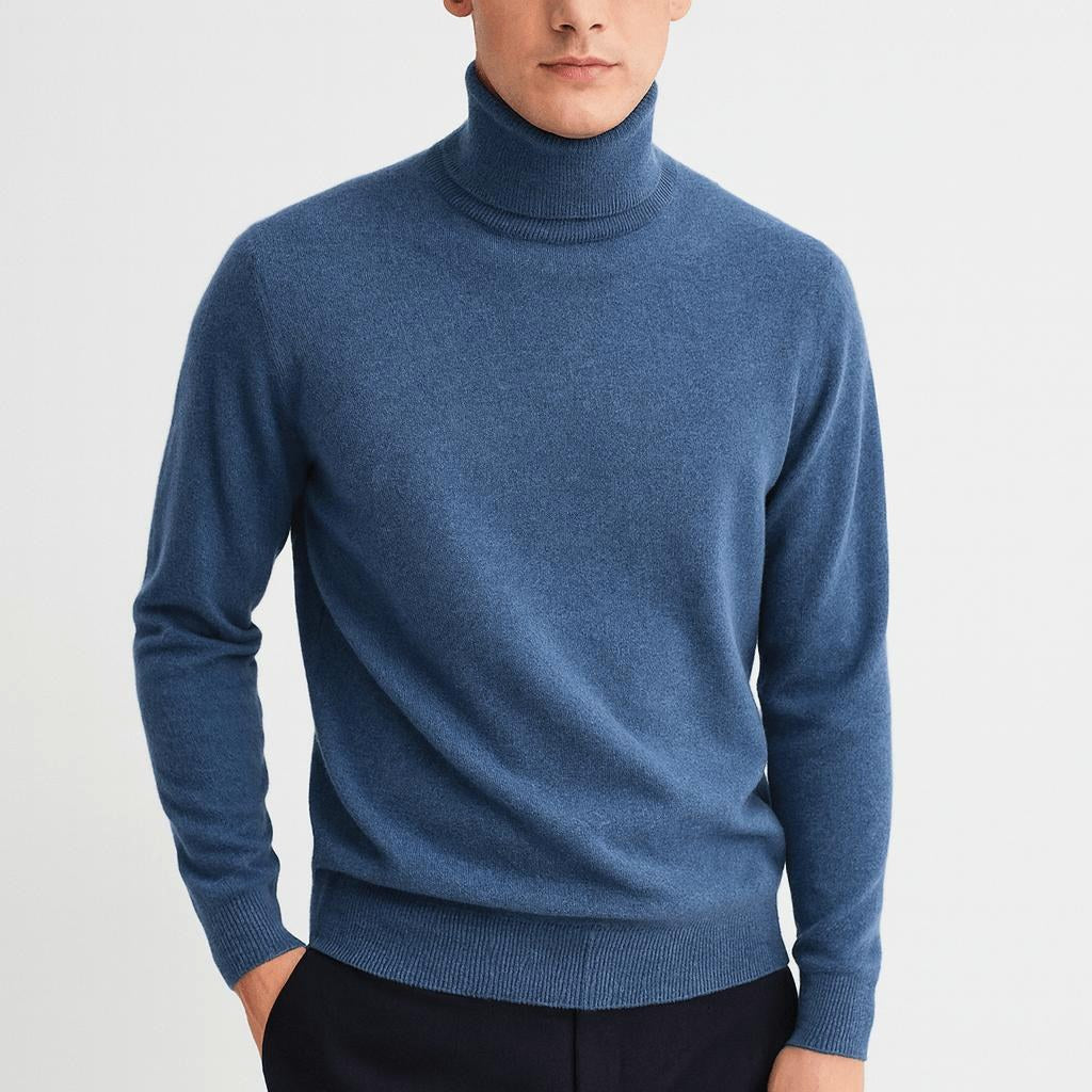 Trevor | Men's Cashmere Turtleneck Sweater, Timeless Knit Sweater | The Dress Cellar