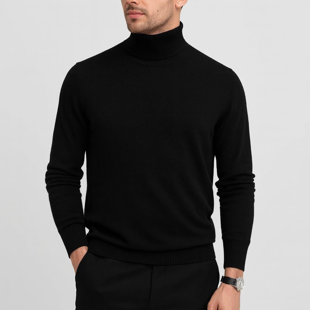 Trevor | Men's Cashmere Turtleneck Sweater, Timeless Knit Sweater | The Dress Cellar