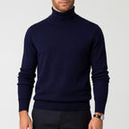 Trevor | Men's Cashmere Turtleneck Sweater, Timeless Knit Sweater | The Dress Cellar