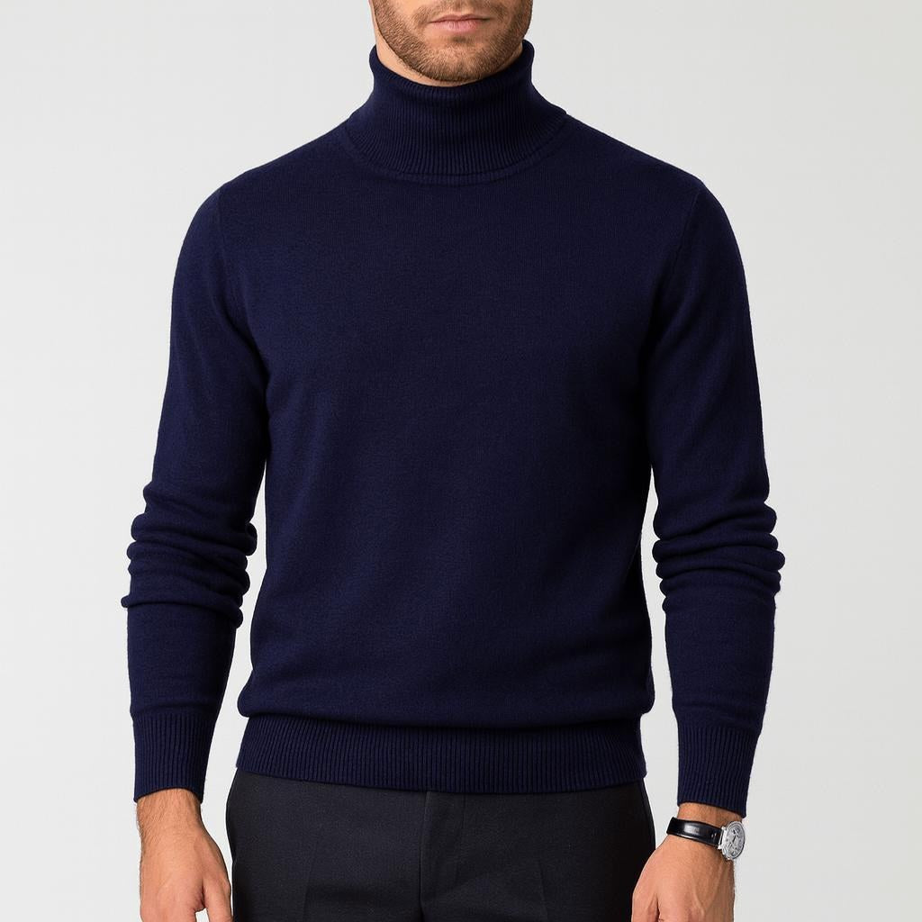 Trevor | Men's Cashmere Turtleneck Sweater, Timeless Knit Sweater | The Dress Cellar