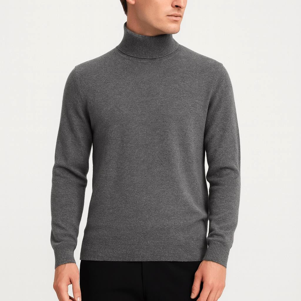 Trevor | Men's Cashmere Turtleneck Sweater, Timeless Knit Sweater | The Dress Cellar
