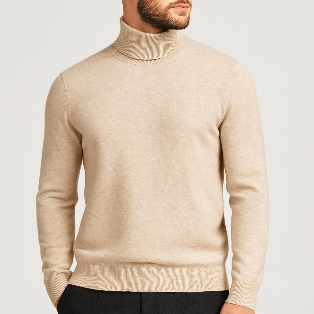 Trevor | Men's Cashmere Turtleneck Sweater, Timeless Knit Sweater | The Dress Cellar