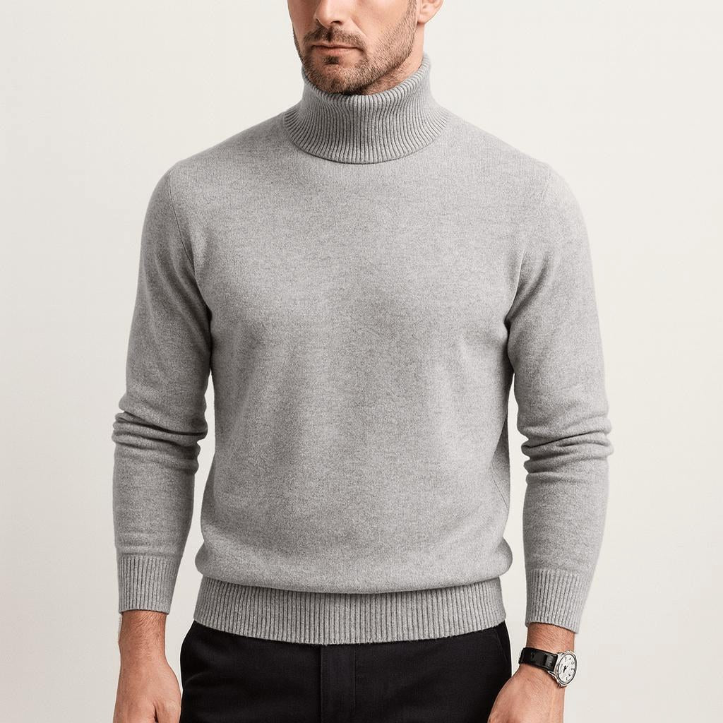 Trevor | Men's Cashmere Turtleneck Sweater, Timeless Knit Sweater | The Dress Cellar