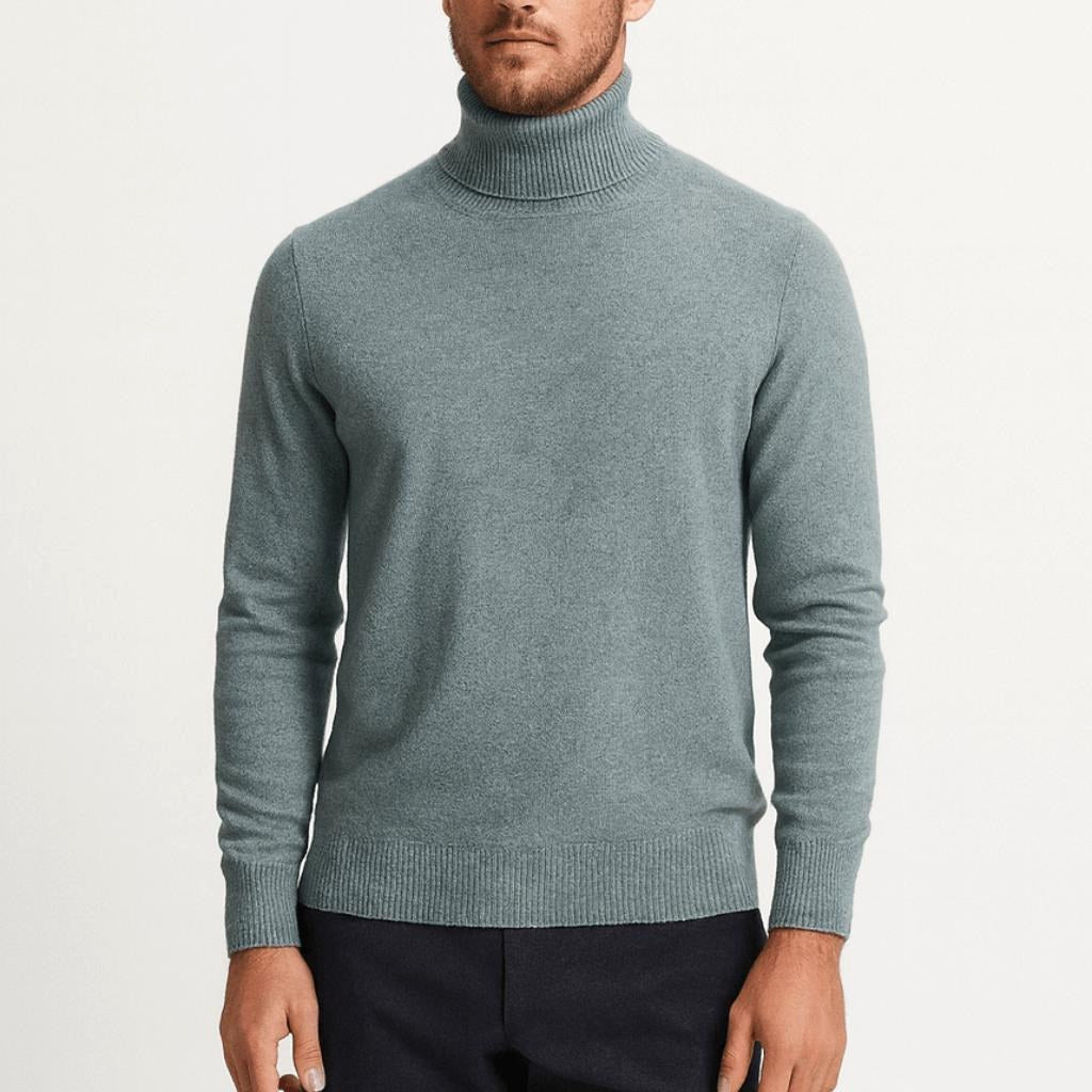 Trevor | Men's Cashmere Turtleneck Sweater, Timeless Knit Sweater | The Dress Cellar