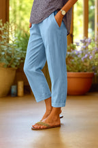 Sarah | Women's Lightweight Summer Trousers - Blue
