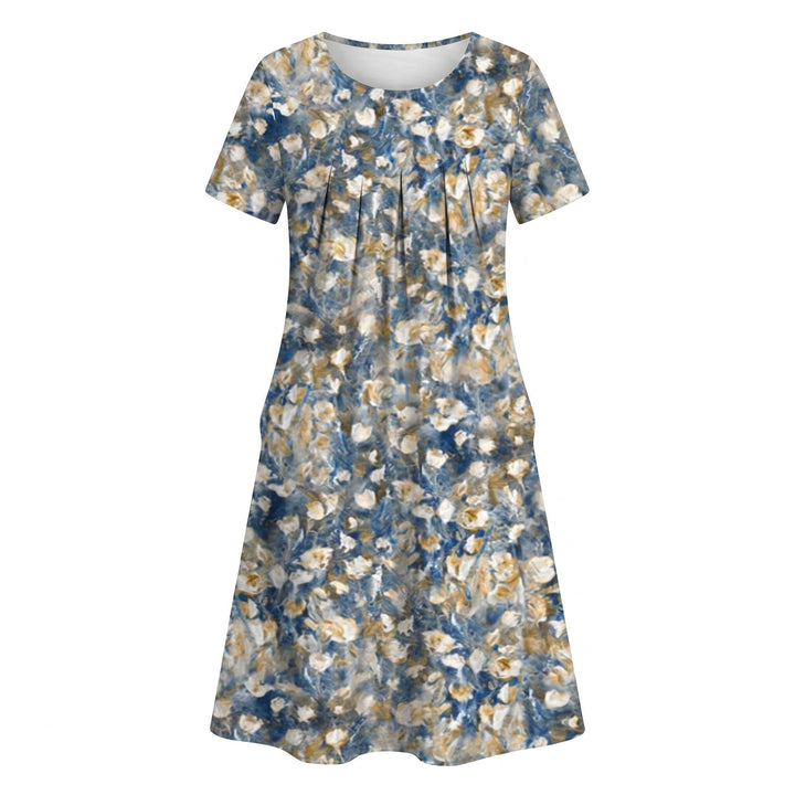 Savannah | Women's Casual Floral Midi Dress - Multicolor