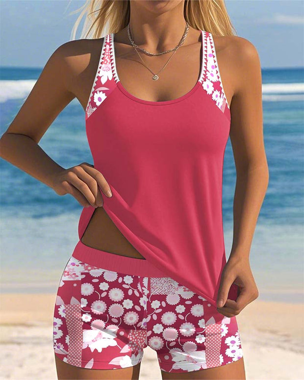 Savannah | Women's Floral Two-Piece Swimsuit - Pink