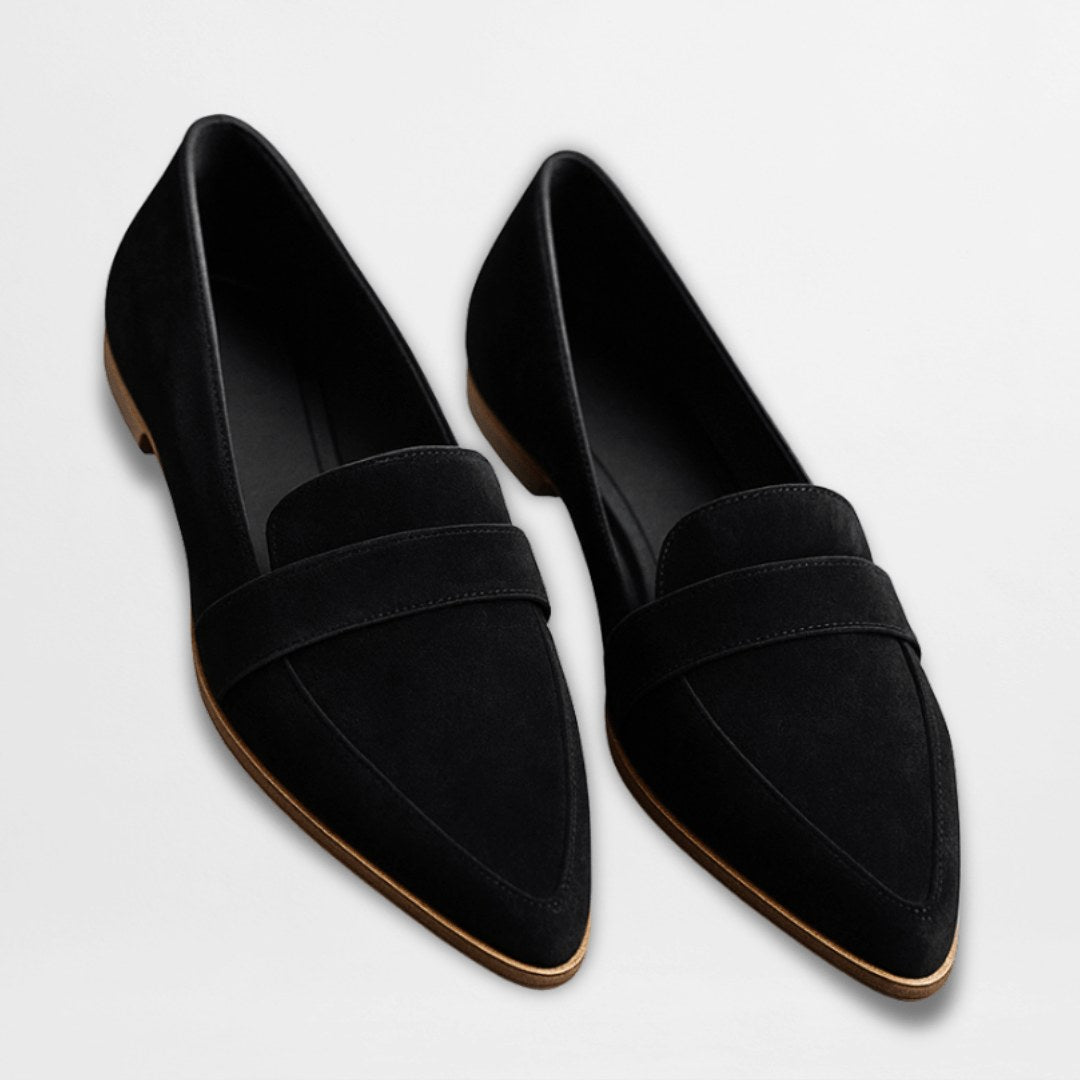 Savannah | Women's Orthopedic Soft Suede Loafers - Black