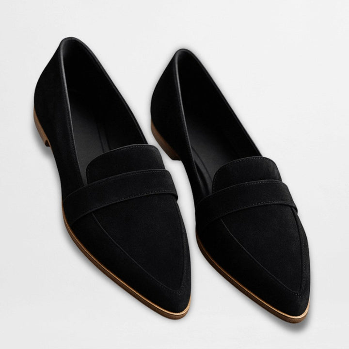 Savannah | Women's Orthopedic Soft Suede Loafers - Black