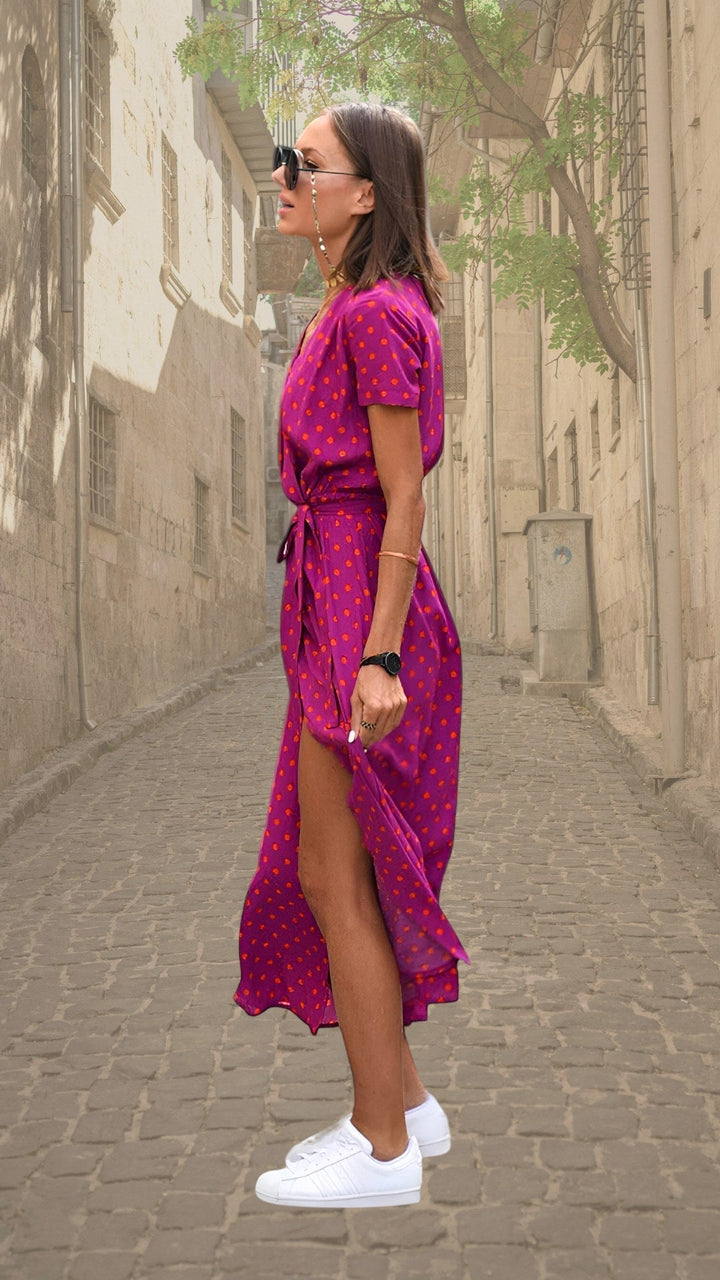 Savannah | Women's Statement Floral Wrap Maxi Dress - image 8